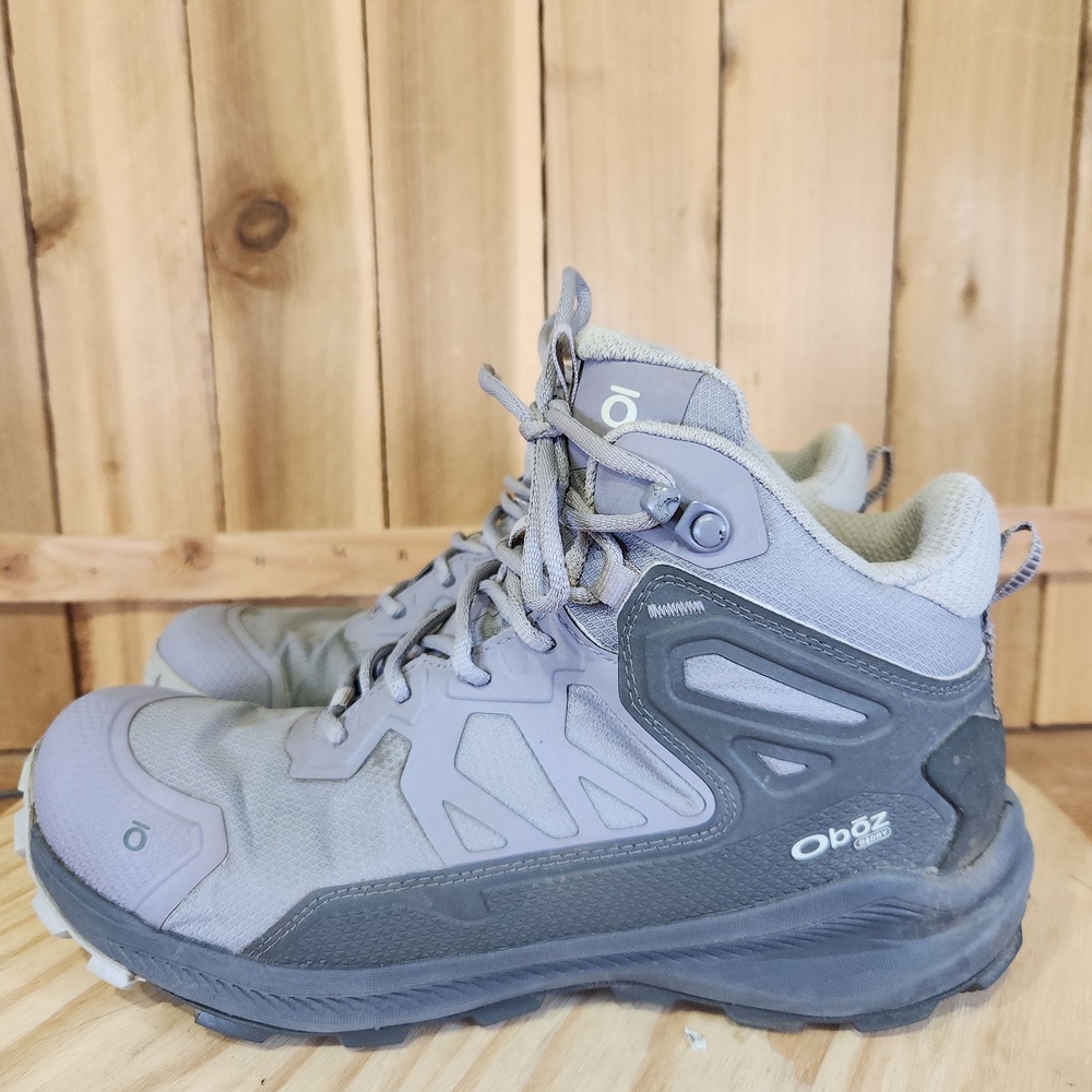 Oboz Katabatic Mid B-Dry Hiking Boots Womens 9 Gray Lace Up Trail Waterproof
